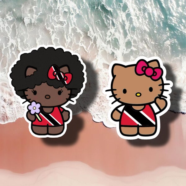 Trinidad And Tobago Cat Vinyl Stickers