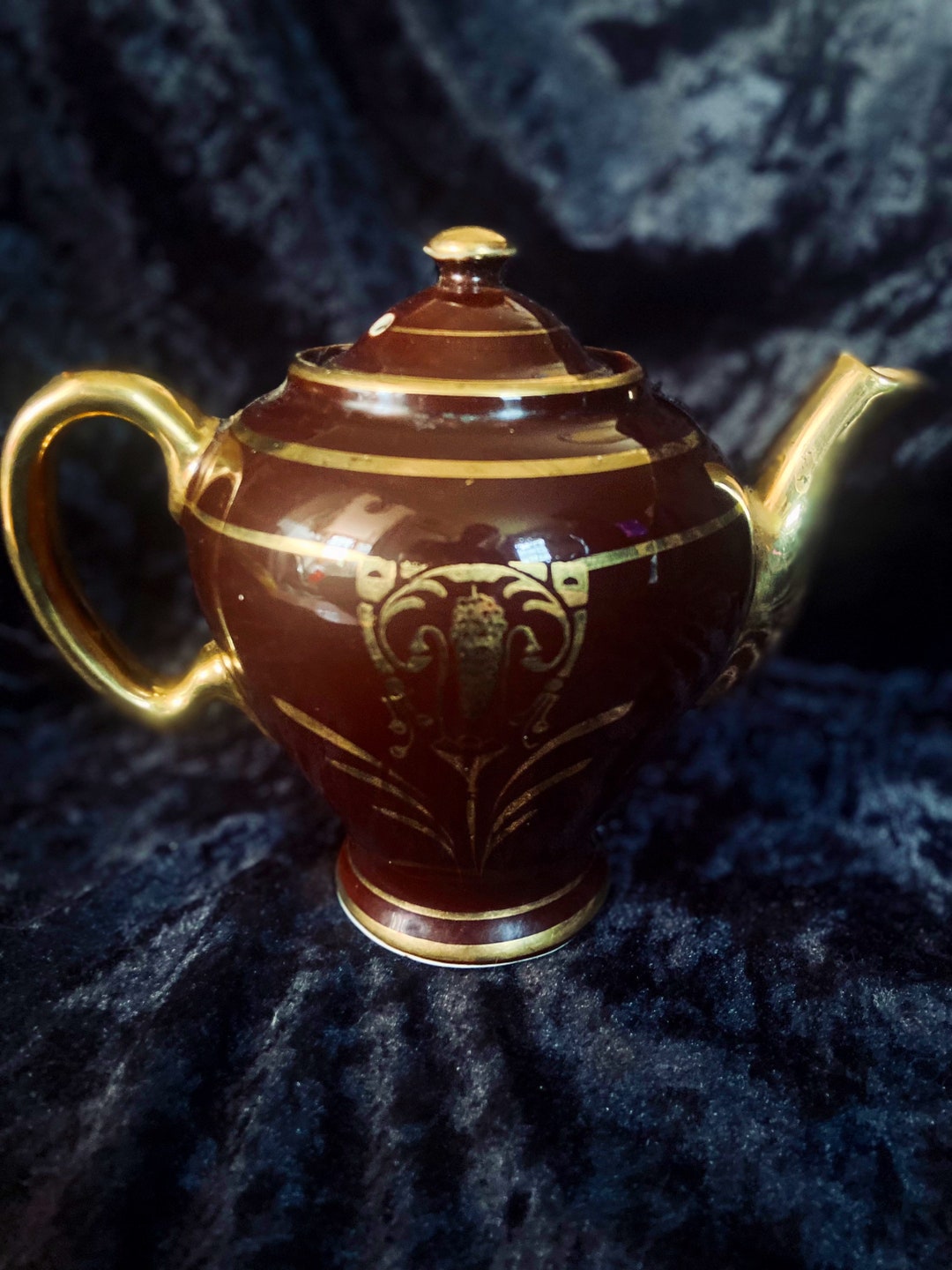 Vintage Mccormick Banquet Teas Brown and Gold Teapot Etsy