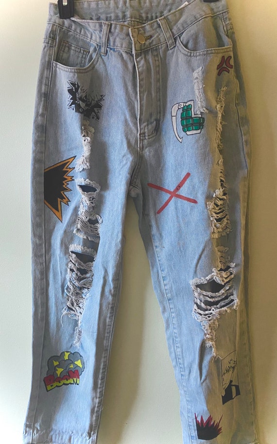 Custom Made Anime Jeans - Etsy Hong Kong