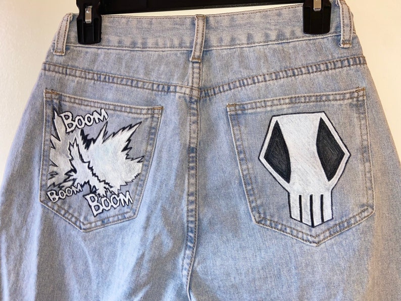 Hand Painted Anime Jeans / My Hero Jeans Etsy