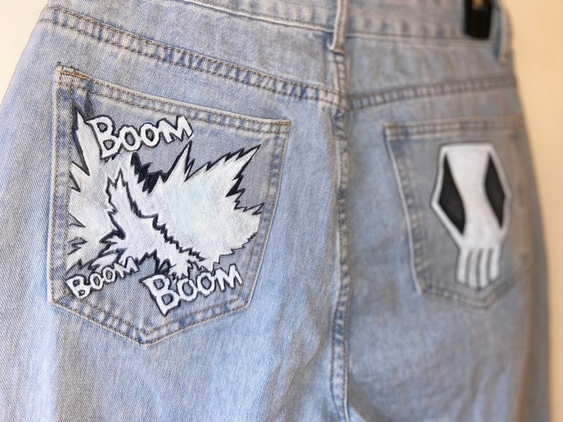 Hand Painted Anime Jeans / My Hero Jeans Etsy