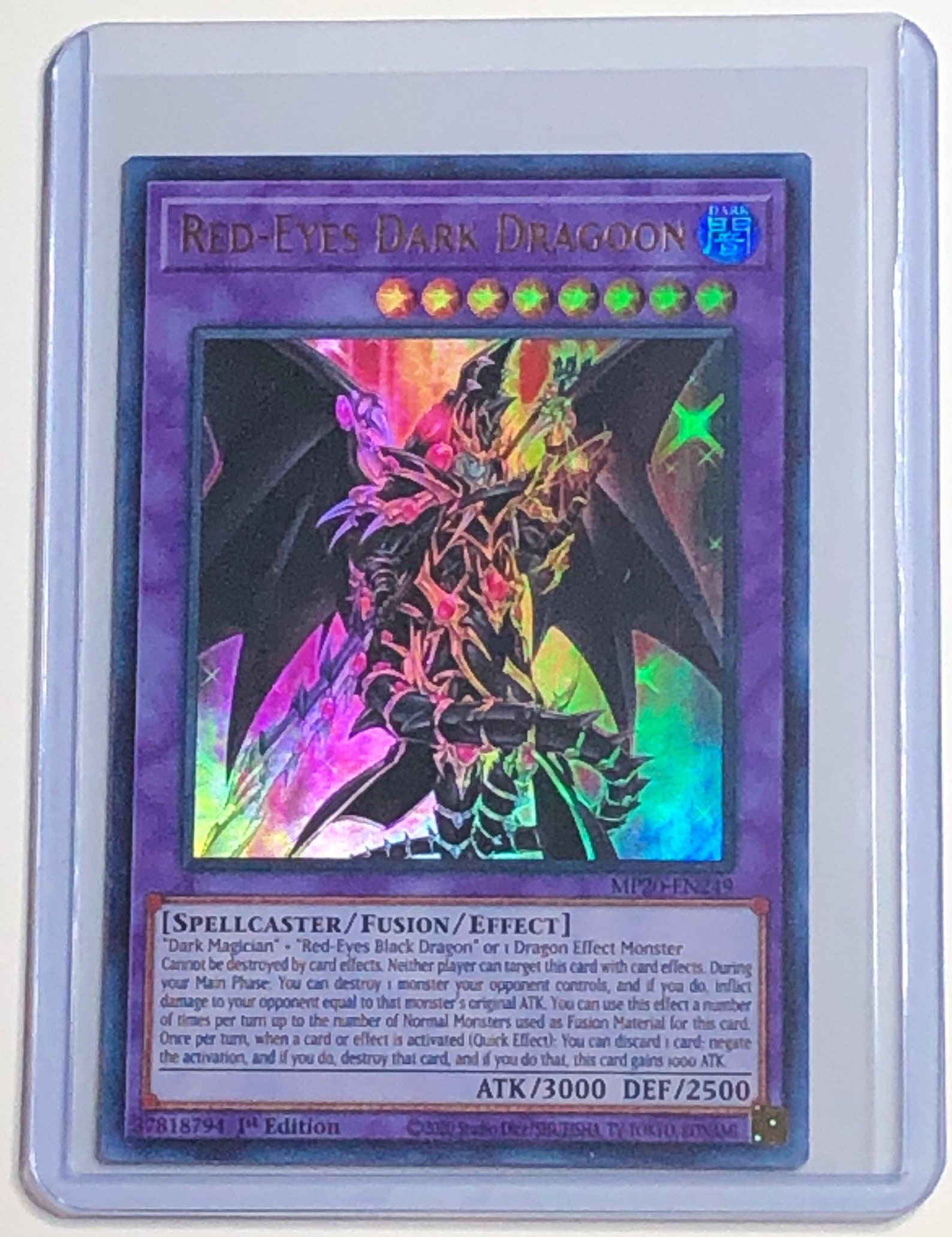 Yugioh Redeyes Dark Dragoon 1st Edition Secret Rare Etsy
