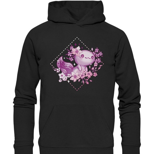 Axolotl Hoodie Kawaii Hoodie Kirschblüten Hoodie Sakura Hoodie - Premium Unisex Hoodie