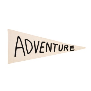 Adventure Pennant - Wall Hanging | Canvas Flag | Wall Banner | Kids Room Decor | Pennant | Gender Neutral | Minimalist Design | Adventure