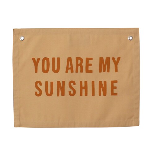 You Are My Sunshine Canvas Wall Flag Hand Painted Fabric Etsy