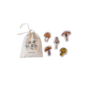 Mini Mushroom Set | Interactive Play | Kitchen Play | Imaginative | Mushroom Pillow| Neutral | Activity | Flower Child