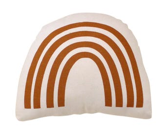 rust rainbow pillow