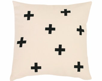 Swiss Cross Pillow Cover |Boyhood Throw Pillow | Tan Pillow Case | Square Pillow