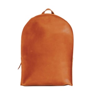 Selah Backpack in Cognac - Leather Backpack | Brown Bookbag | Laptop Bag | Everyday Bag | Sleek Arch Backpack | Minimalist Fashion