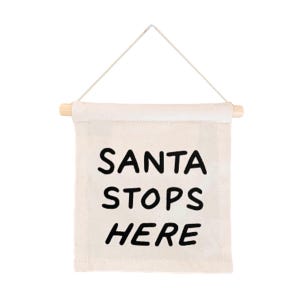weihnachtsmann stoppt hier hängeschild