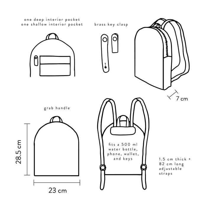 Selah Mini Backpack in Cognac Leather Backpack Everyday | Etsy