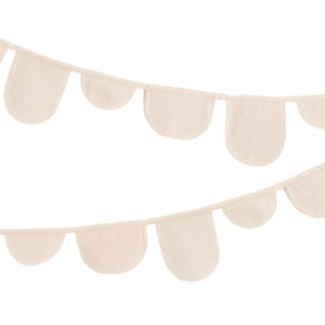 Scalloped Canvas Bunting - Reusable Party Decor | Scalloped Garland | Birthday Decoration | Kids Room Decor | Canvas Flags | Bunting Garland