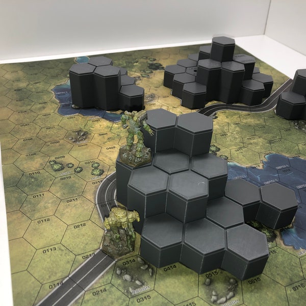 Grassland #2 - BATTLETECH TERRAIN -Collines  imprimées en 3D
