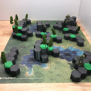 Hills for Lakes Mapsheet | 3D-Printed Terrain compatible with BT / American Mecha