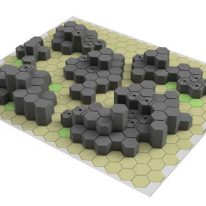 Mapa Hills for Desert #3 | Terreno impresso em 3D compatível com BT / American Mecha