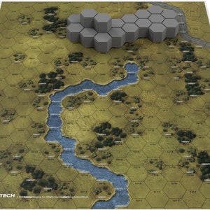 Hills for WWE2018 - Scattered Woods Mapsheet | 3D-Printed Terrain compatible with BT / American Mecha