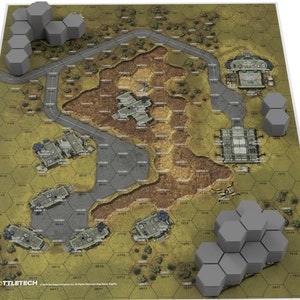 Hills for WWE2018 - DigSite Mapsheet | 3D-Printed Terrain compatible with BT / American Mecha
