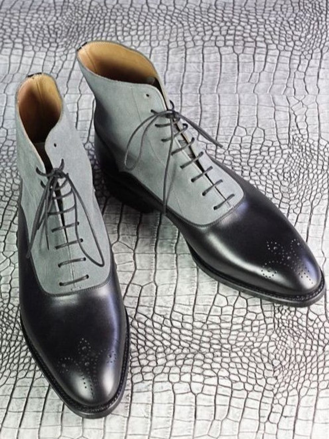 mens gray suede boots