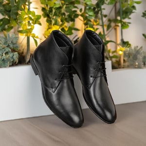 Mens dress boots black hotsell