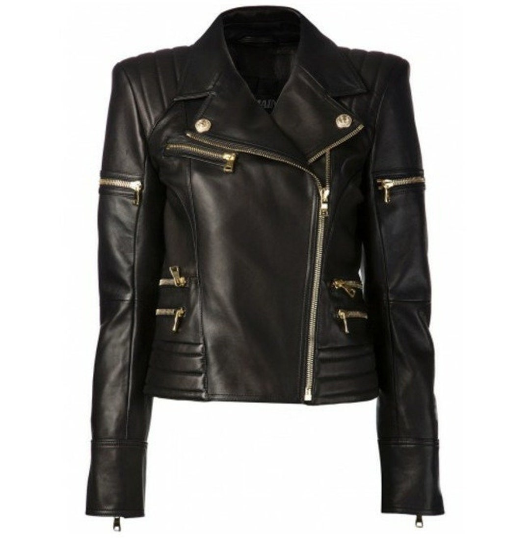 Hiromi Ladies Motorcycle Leather Jacket Women - Etsy UK