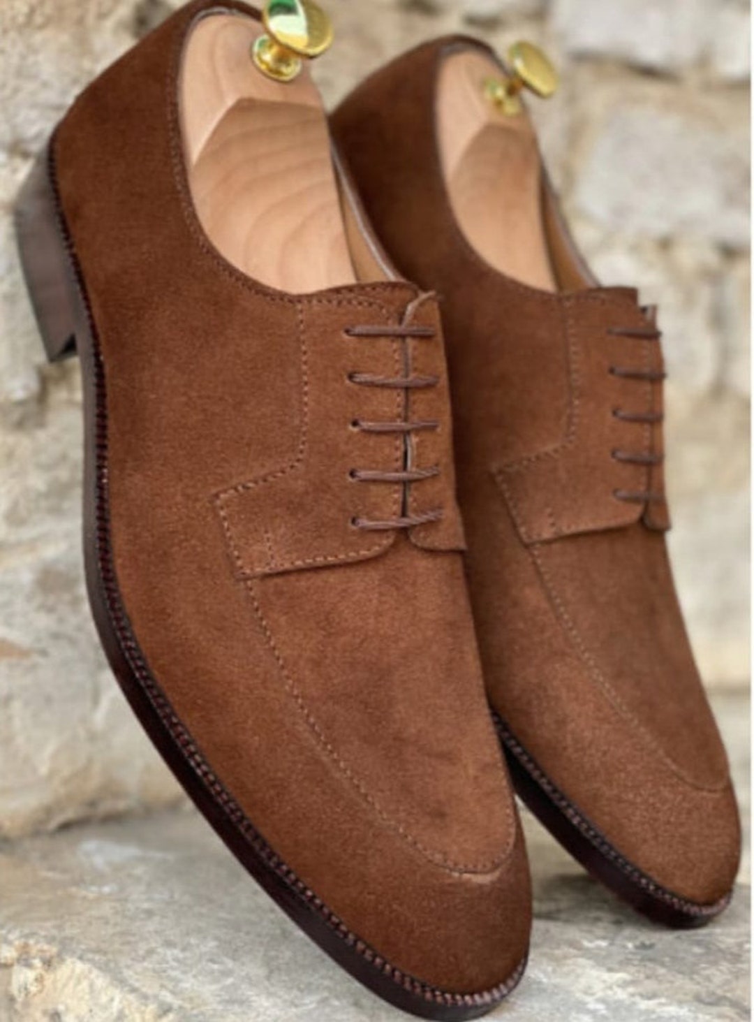 Handmade Leather Suede Brown Derby Shoes For Men s Dress Shoes Handmade Leather Suede Brown Derby Shoes For Men s Dress Shoes