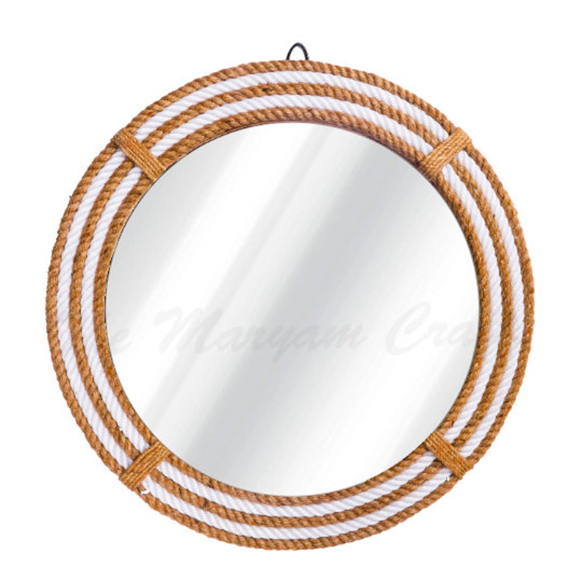 Nautical Coastal Round Rope Mirror Home Decor Large Wall Etsy