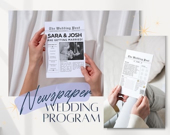 Newspaper Wedding Program