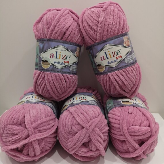 ALIZE Velluto Soft Yarn Fluffy Yarn Baby Blanket Yarn Baby Knitting Yarn  Velvet Crochet Yarn, 