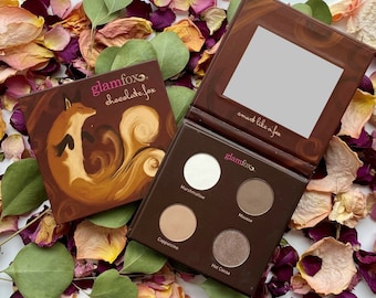 GlamFox Natural Vegan Eye Shadow Palette, Chocolate Fox (Warm Brown and Neutral Tones)