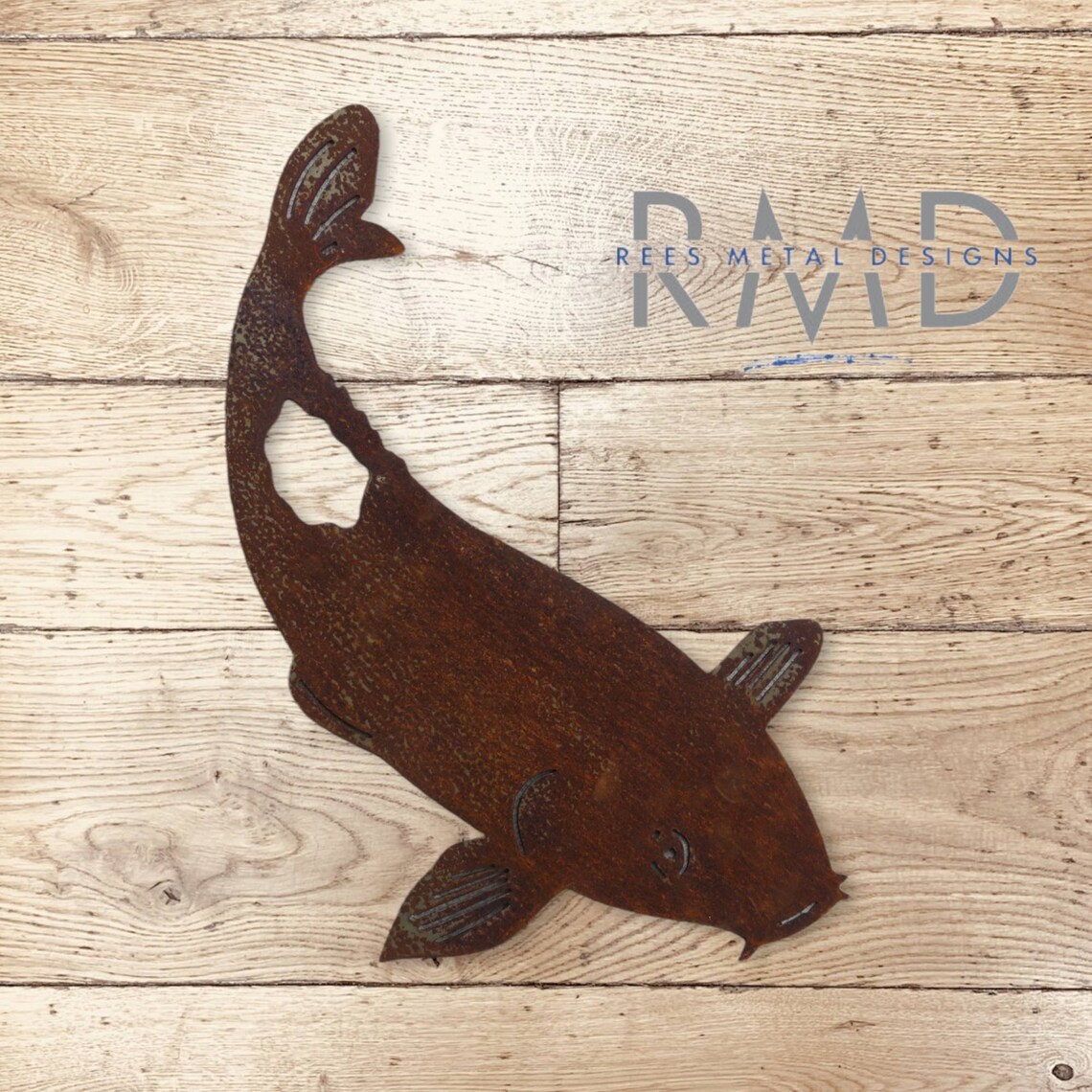 Rustic Metal Koi Carp Wall Art Sculpture Bespoke Handmade Etsy