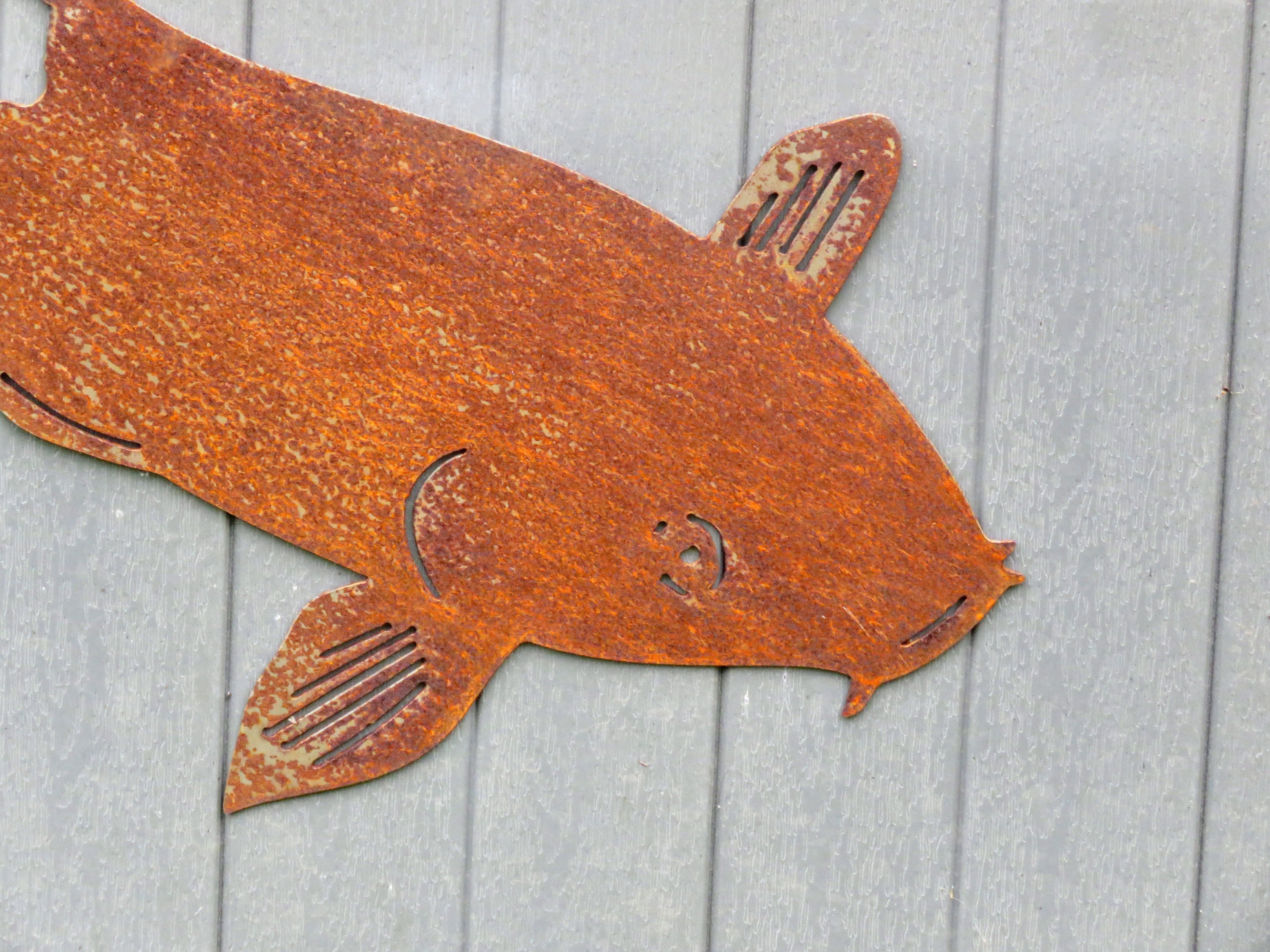 Metal Koi Fish Wall Art Metal Garden Art Outdoor Nature Wall Etsy UK