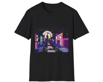 Camiseta Neon Retro City Street | Camiseta com estampa Vaporwave Tunnel