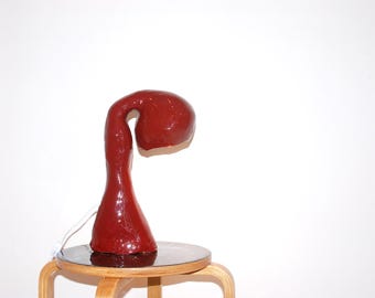 Hestian Light Series by Studio Chora, Table Lamp, NEW Deep Merlot Lacquer Color, Made-To-Order