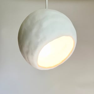 Pendant Light Fixture by Studio Chora, 4-18&quot; Diameter Hand-Sculpted Lighting, Made-To-Order