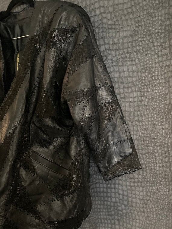 Vintage Leather Patch Jacket - image 7