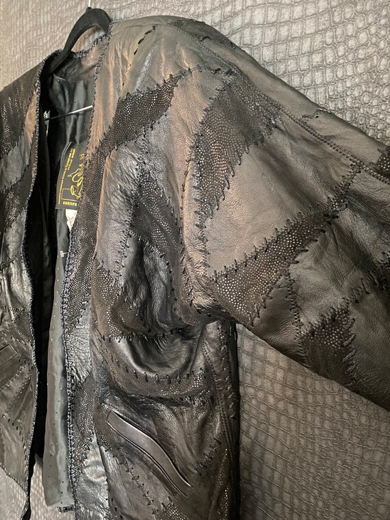 Vintage Leather Patch Jacket - image 2