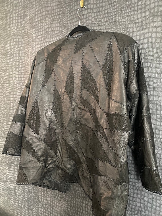 Vintage Leather Patch Jacket - image 3
