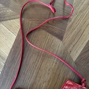 Beautiful Vintage Red Leather Purse image 7