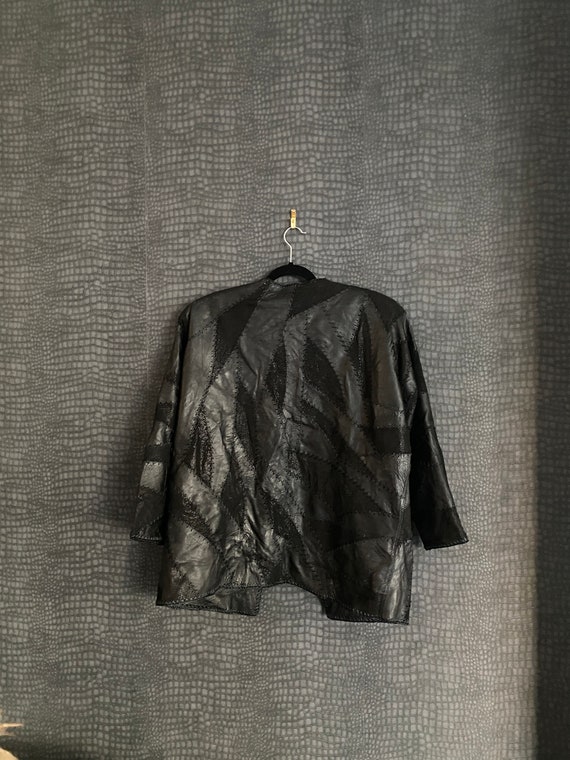 Vintage Leather Patch Jacket - image 4