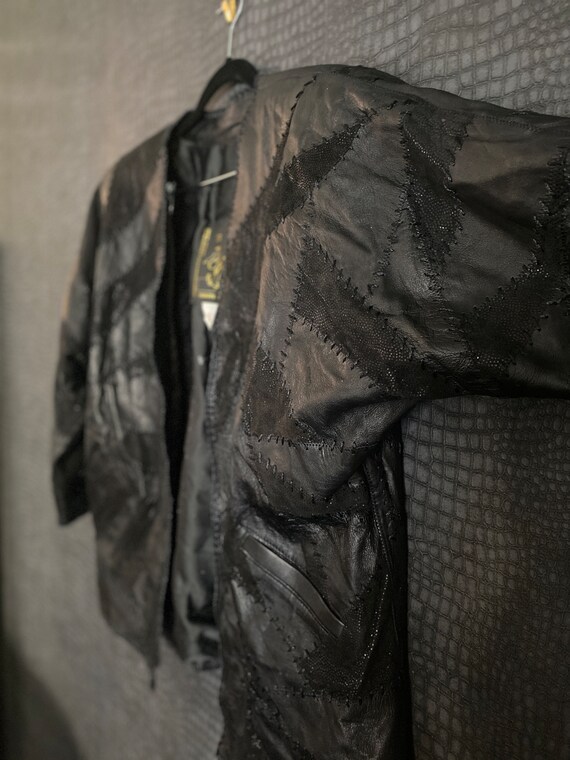 Vintage Leather Patch Jacket - image 5