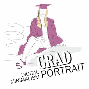 Croquis du bal de promo, portrait personnalisé de remise des diplômes à partir d'une photo, minimalisme, dessin au trait senior 2023, art mural personnalisé, fichier numérique