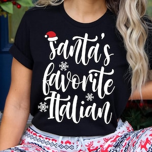 Svg italiano favorito de Papá Noel, Svg italiano navideño, Svg italiano favorito de Papá Noel, Svg divertido de regalo navideño de Italia, Archivo de corte Cricut, Sublimación