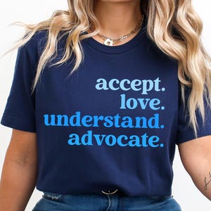 Autism Awareness Svg Png, Accept Love Understand Advocate Shirt Design, Blue April-sublimatiebestand, Neurodiversiteit Png Cricut