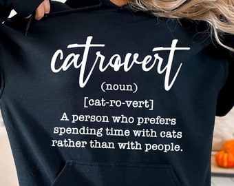 Catrovert Definition Svg, Cat Mom Svg, Cat Lover Svg, Cat Quote Svg, Cut Files for Cricut, Silhouette Sublimation Png