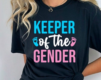 Keeper Of The Gender Svg, Gender Reveal Svg, Gender Reveal Party Svg, Baby Shower Svg, Pregnancy Svg, Team Pink Team Blue, Cricut, Svg Png