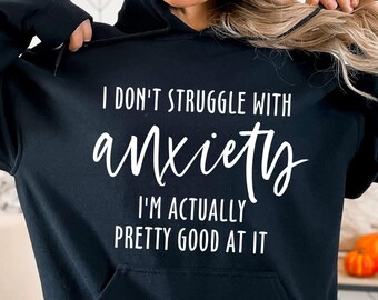 Jag kämpar inte med ångest Svg, ångestcitat Svg, mental hälsa Svg, roligt citat Svg, ångestintresse Humor Svg, Cricut Cut, sublimering png