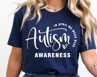 Conciencia del autismo Svg, en abril usamos azul svg, autismo svg, aceptación del autismo, archivo de corte cricut, svg png eps