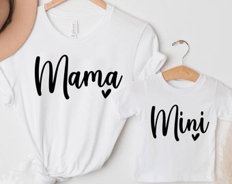 Mama und Mini SVG Bundle: Muttertag passende Shirt Designs (digitaler Download)