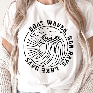 Archivos Svg PNG de olas de barco, rayos de sol, días en el lago, Svg de olas de barco, Svg de días en el lago, Svg de vida en el lago, Png de vida en el lago, descarga instantánea