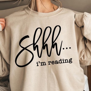 Shhh, estou lendo Svg, Book Worm Svg, Book Lover Svg, Read Svg, Bibliophile Svg, Cricut Cut File, Sublimation Png, Iron On Png, Silhouette